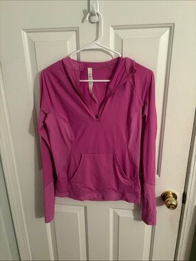 lululemon athletica  pink Half-Zip sleek performance size 6 NWOT